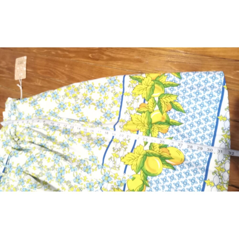 NWT Her Destiny Long Skirt with lemons with blue and Yellow flowers Large - Picture 6 of 14